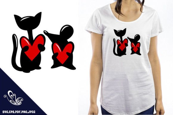 Cat and Mouse Holding Heart Embroidery Design Review
