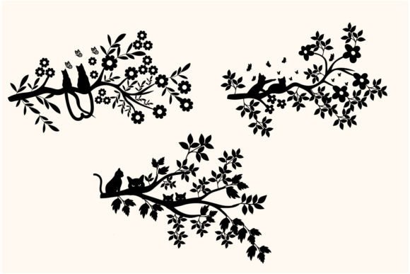 Cat Ornament Tree Floral Embroidery Design Review