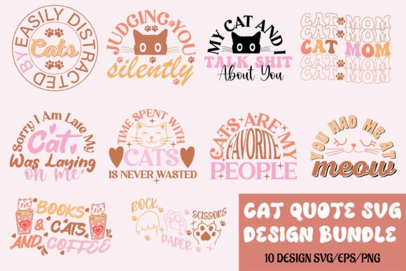 Cat Quote PNG Design Sublimation Bundle Review