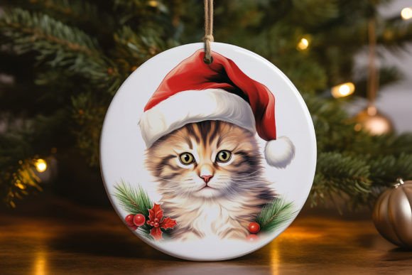 Christmas Hat Cat Ornament Review for Embroidery Projects