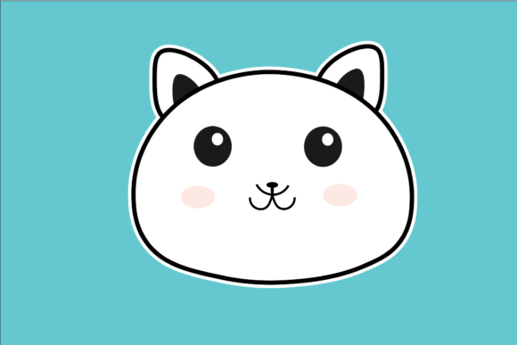 Cute White Cat Icon Stickers Review for Embroidery Projects