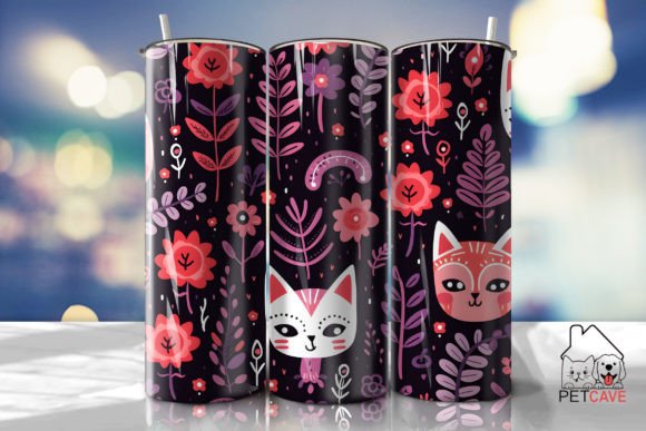 Halloween Cat Seamless Tumbler Wrap 1 Review