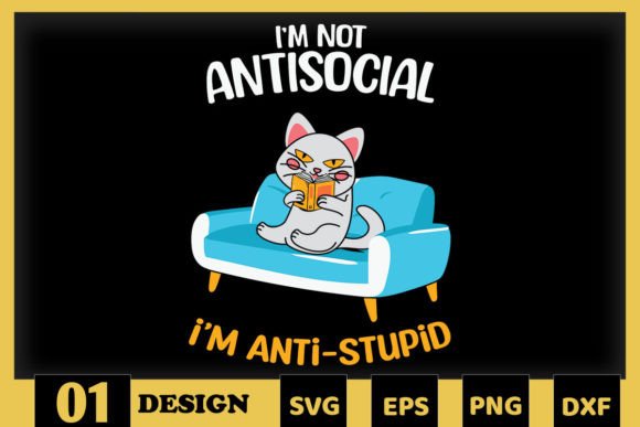 I m Anti Stupid Funny Cat Embroidery Design Review
