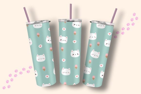 Kitten Tumbler Wrap Png 20oz Straight Review