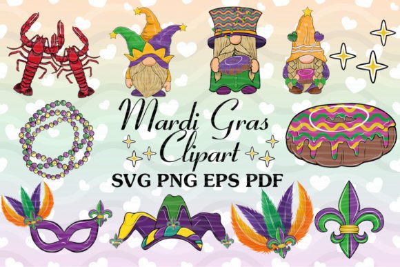 Mardi Gras Clipart SVG PNG Sublimation Review