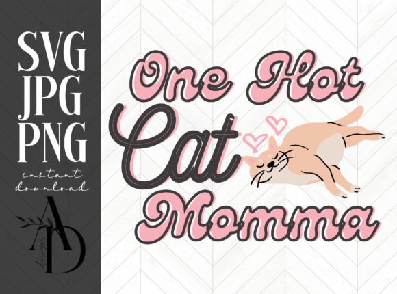 One Hot Cat Momma Cream Colored Cat Embroidery Review