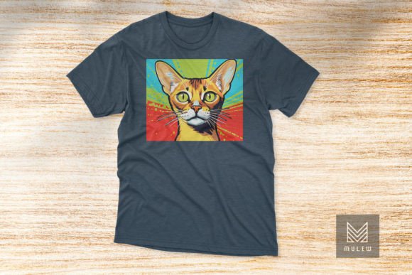 Pop Art Abyssinian Cat T-shirt Design Review