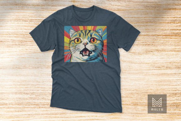 Pop Art Scottish Fold Cat T-shirt Design Review