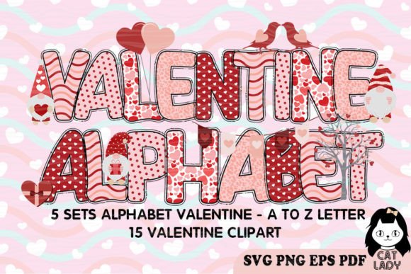 Valentine Alphabet SVG PNG Bundle Review